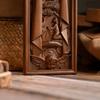 Vintage Wooden Easter Catholic Cross Jesus Statue, Interior Religious Wall Decor Baptismal Gift