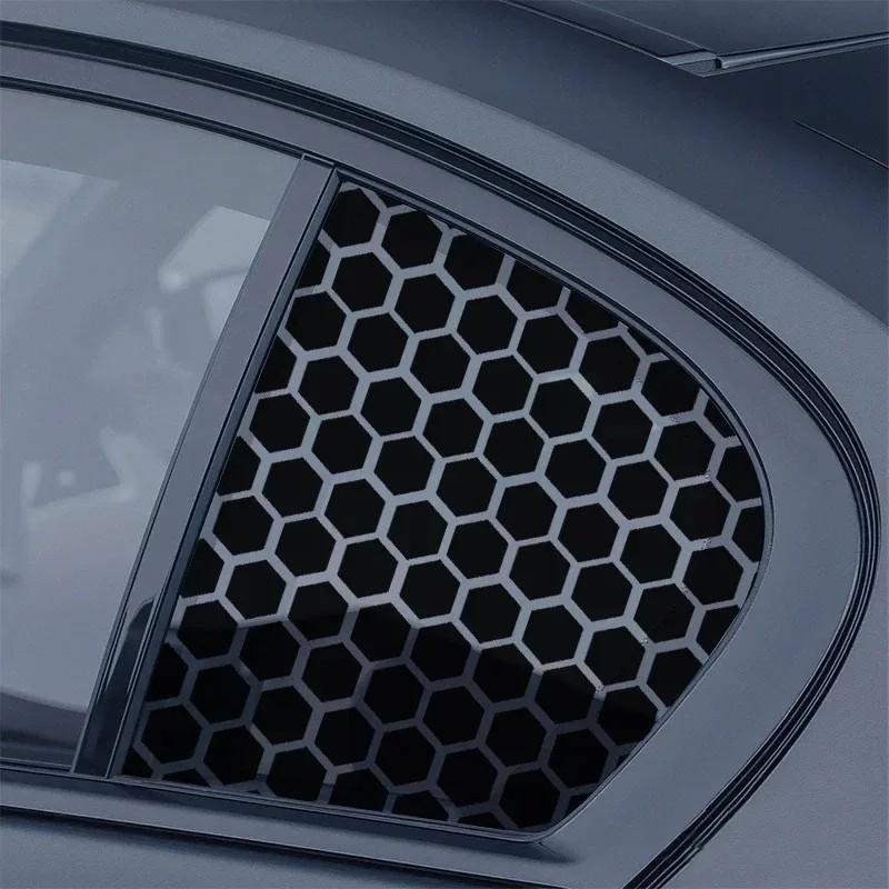 75x50 см Матовый Черный Автомобильные Наклейки Полый Шестиугольник Дизайн Соты для Декора Бокового Окна Автомобиля Аксессуар