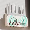 1Pcs Mini Mushroom Hook Router Shelf, Cartoon Wireless Tv Set-Top Box Storage Rack, Wall-Mounted, No-Drill Storage Box.