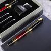 Ink Ink Bag Dual-purpose Teacher and Student Wood Grain Pen Gift Box Business Gifts School Metal Pen Commemorative Set