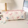 Large Capacity Cute Bow Flower Pencil Case - Stylish Student Stationery Bag