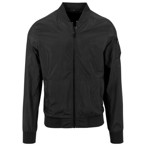 Build Your Brand Mens Nylon Bomber Jacket