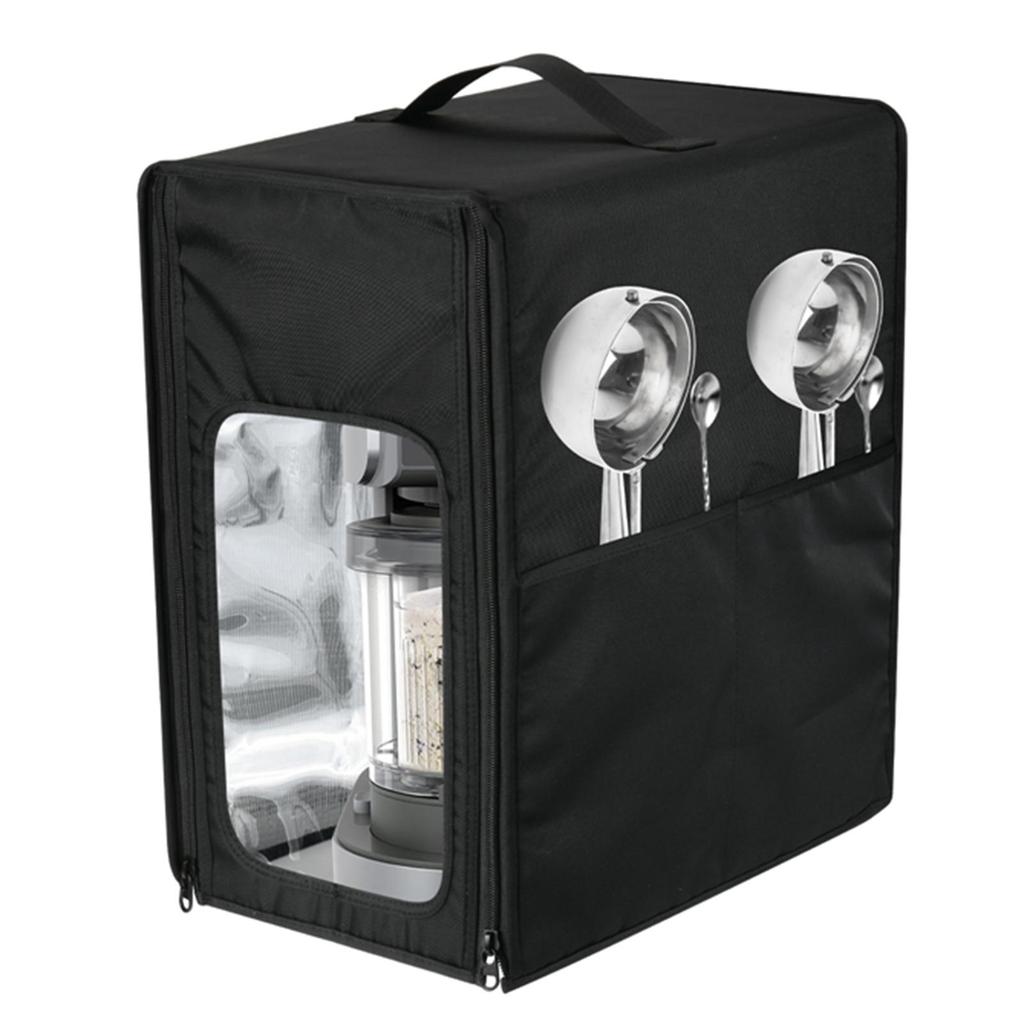 Ice Cover Cream Maker Dust Black Nylon Storage Accessory