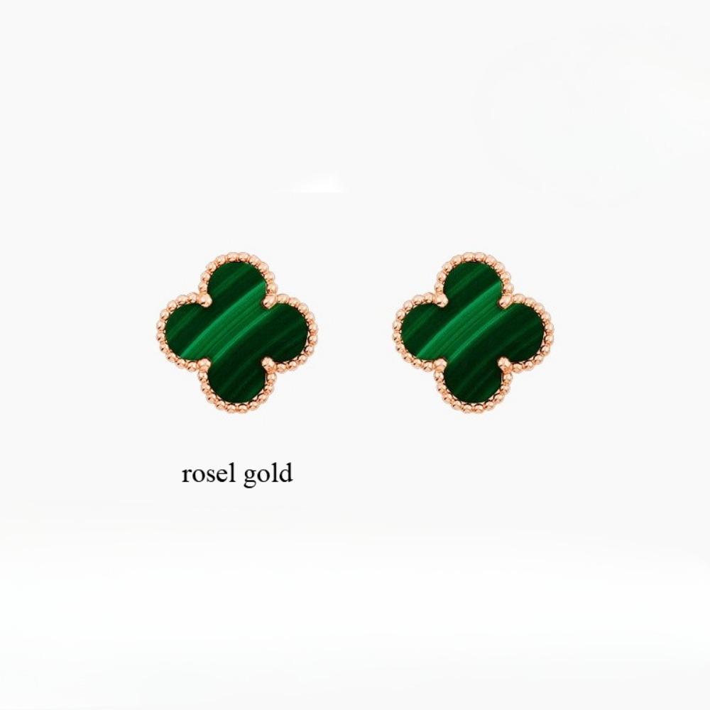 9mm Four-leaf Clover Mini Earrings Red Black Agate White Shell New Arrival Ladies Earrings