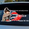 Personalized Beginner-Friendly Rear Windshield Car Sticker for Nervous Interns