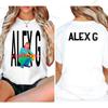 Alex G Funny Print T-shirt Fashion Style Gothic Casual Top Loose Short Sleeve Crew-neck Shirt