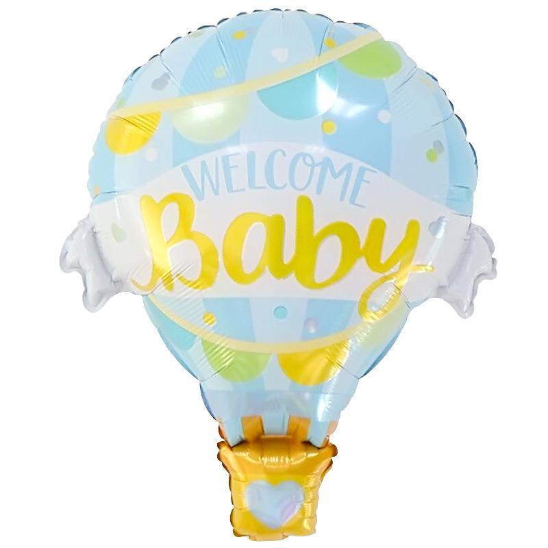 Rainbow Parachute Hot Air Balloon Birthday Decoration Foil Balloons
