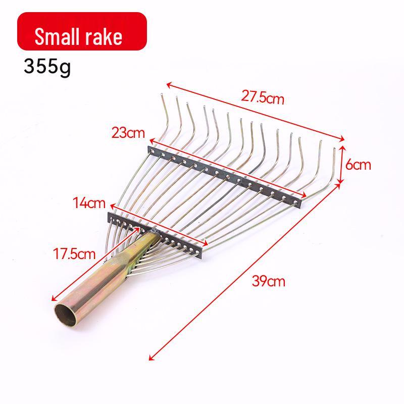 

High Carbon Steel Grass & Leaf Rake: Iron Claw, Pitchfork, Agricultural Tool, Grass-Grabbing Shovel