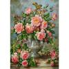 5D DIY Diamond Painting Flower Vase Rhinestone Rose Full Round Diamond Embroidery Cross Stitch Kit Mosaic Art Picture Gift