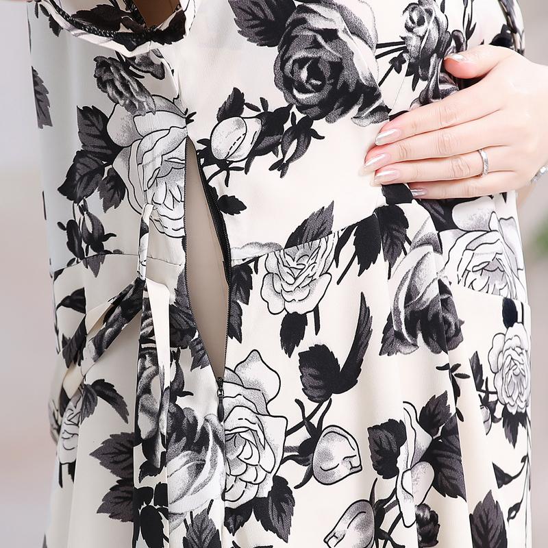Nadměrná velikost 3XL-7XL Elegantní šaty pro ženy Oversize Ležérní Krátký rukáv Volné Vintage dlouhé šaty s rukávy Letní oblečení