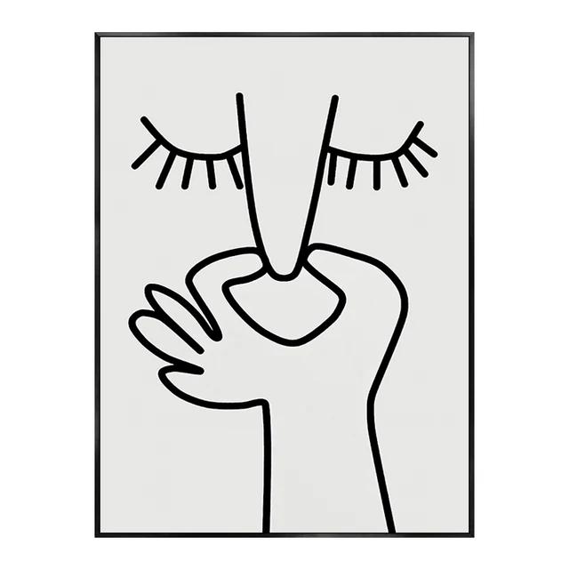 Abstraktní Humor Zápach Vtipný Koupelnový Plakát Černobílé Tisky Plátno Malba Nástěnné Umění Obrázky WC Toaletní Místnost Dekor