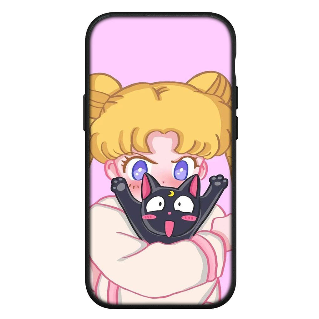 Cover for iPhone 17 16 15 Xiaomi Poco Redmi Note 14 13 12 11 Pro Max 9 16e Samsung Galaxy S25 S24 9 OPPO Huawei Cat Sailor Anime Moon Cute Phone Case