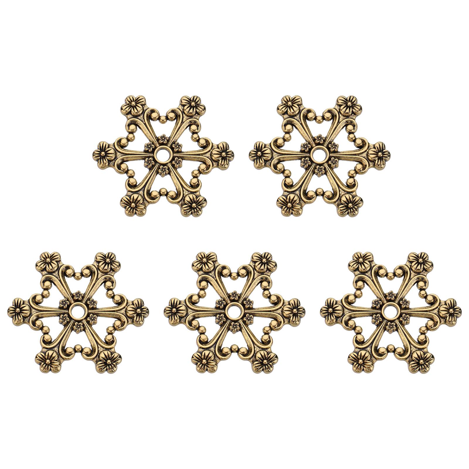 5Pcs Antique Thread Bobbins Metal Sewing Thread Winders for Embroidery Thread Organiser Plate Metal Yarn Thread Bobbins