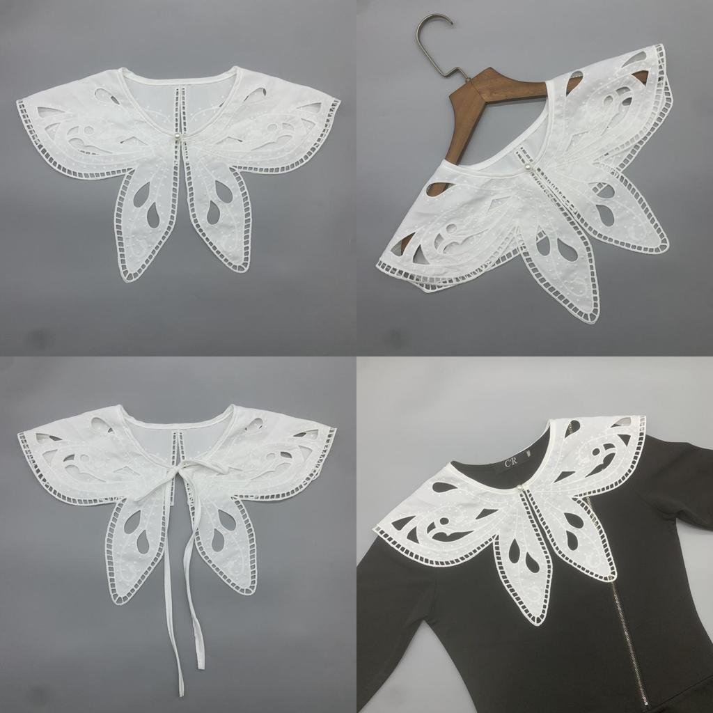 Winter Blouse Accessories With Lace Collar For Adults