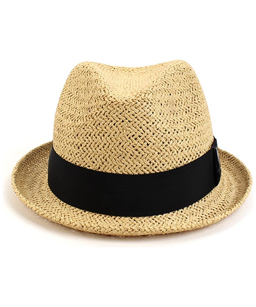 Yunibeosyeolkemiseuteuli Punk Short Beige Summer Fedora Summer Hat
