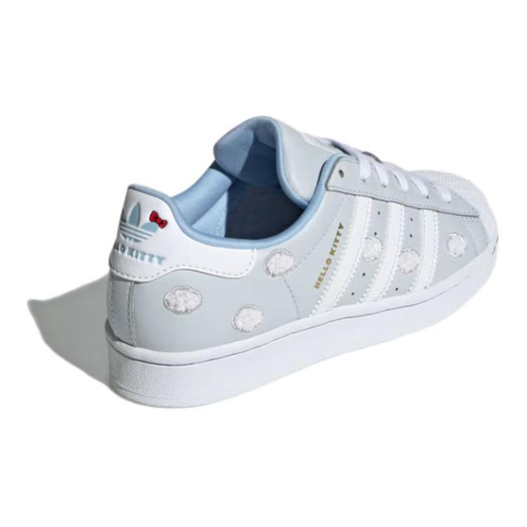 Adidas Hello Kitty x Superstar J Embroidered Clouds Kids Sneakers Blue Halo-Blue Cloud-White IF7021