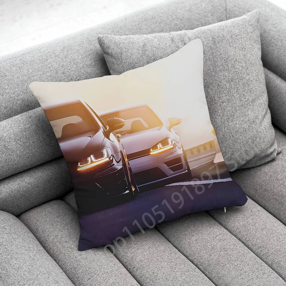 G-GOLF Car G-Gti Throw Pillow Case For 50x50cm 40x40cm 55x55cm 45x45cm 30x30cm Square Bedroom Pillowcase Cover