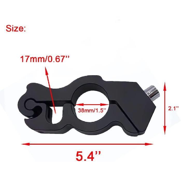 Motorcycle Lock Anti Theft,Motorcycle Grip Brake Throttle Locks,Moped Grips Security Heavy Duty Anti Theft Lock(Black)