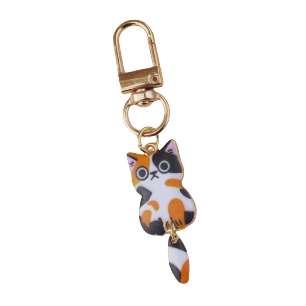 Artistic Engraved Cat Keychain Lightweight Alloy Decoration Fashion Keyring Accessory For Everyday Use And Gift Ideas
