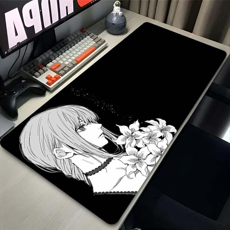 Mouse Pad Anime Mouse Mat Gamer C-chainsaw Man Makima Gaming Accessories Mousepad Large Keyboard DeskMats Computer Keyboard Pad