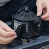 Black Canister Bag Multi-Purpose Portable Tank Storage Bag Hanging Drawstring Bag Camping Picnic Accessories