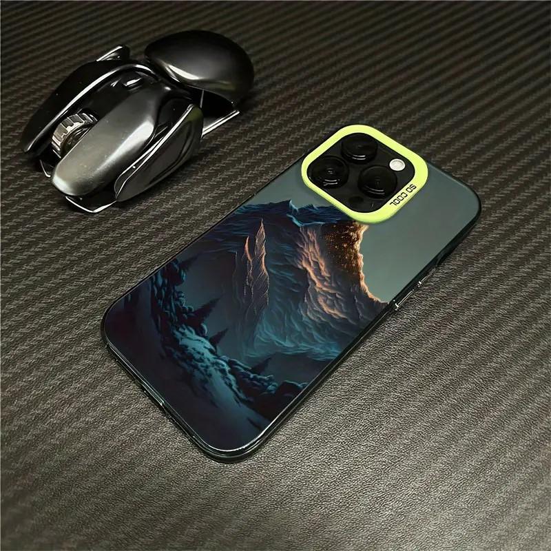 Selection of Niche High-end Gilt Snow Mountain iPhone13 Mobile Phone Case Apple 17Pro Men's Colored Silver IMD
