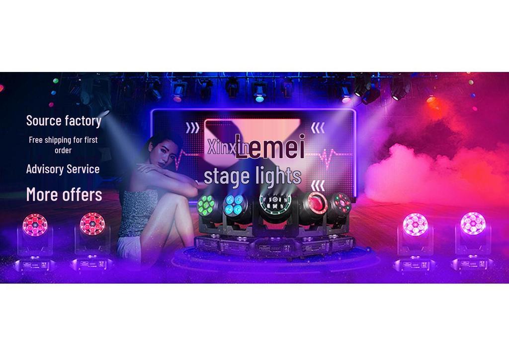 Bee Eye Six-Armed Rotating Laser Stage Light for Indoor Ambiance