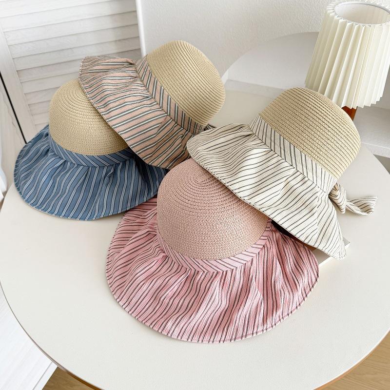 New Hat Women's Foldable Big Eaves Sunscreen Hat Summer New Travel Versatile Thin Breathable Bucket Hat