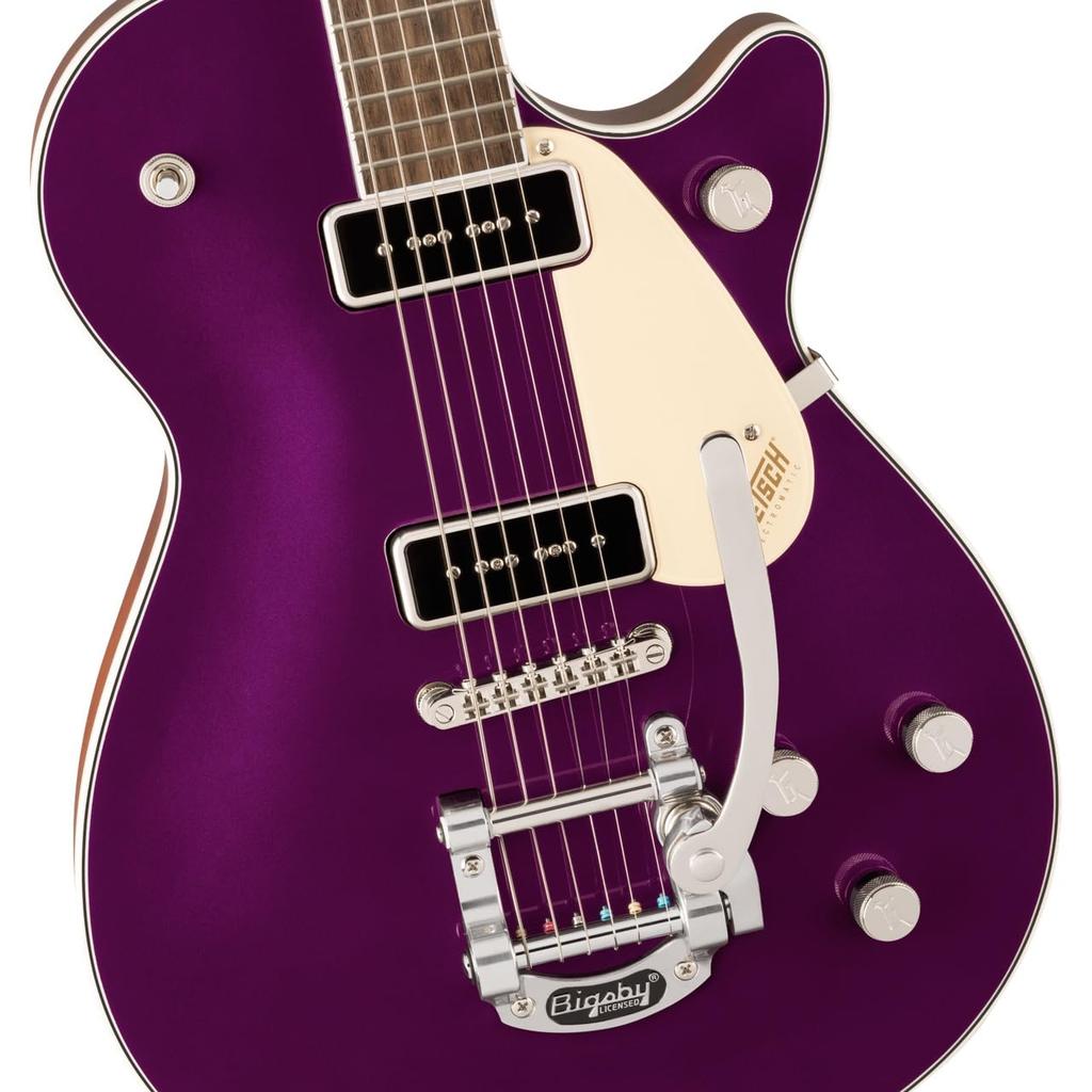 GRETSCH Two 90 Electric Guitar with Laurel and Soft Case G5210T-P90 Electromatic® Jet™ Single-Cut Bigsby®, Fingerboard, Amethyst,