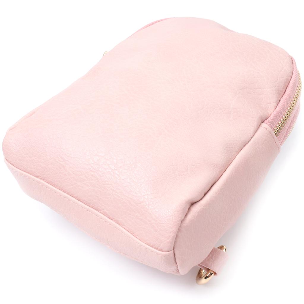 Kleine Damen-Umhängetasche aus Öko-Leder VINTAGE Bag 22782 Pink