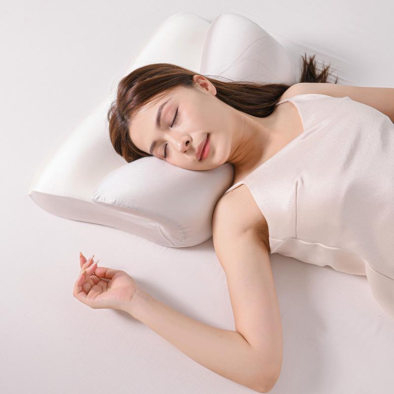 Seamless Deep Sleep Neck Pillow - Zero Pressure, Slow Rebound, Side Sleeper, Cervical Support, Washable.