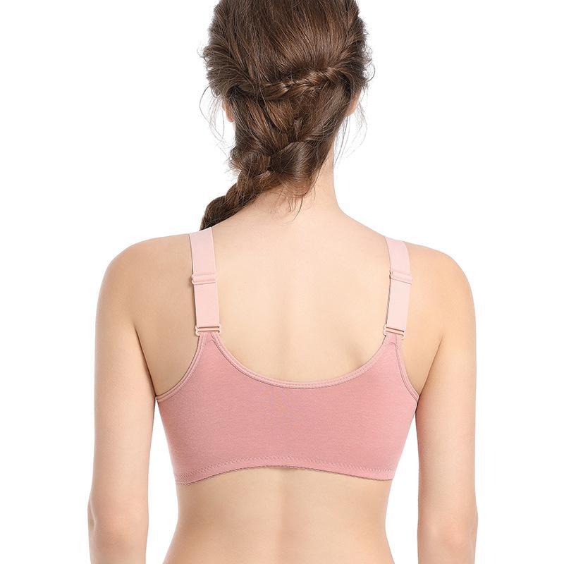 New Wavy Lace Front Buckle Underwear Women's Setting Cup Adjustable Shoulder Strap No Steel Ring Large Size Text