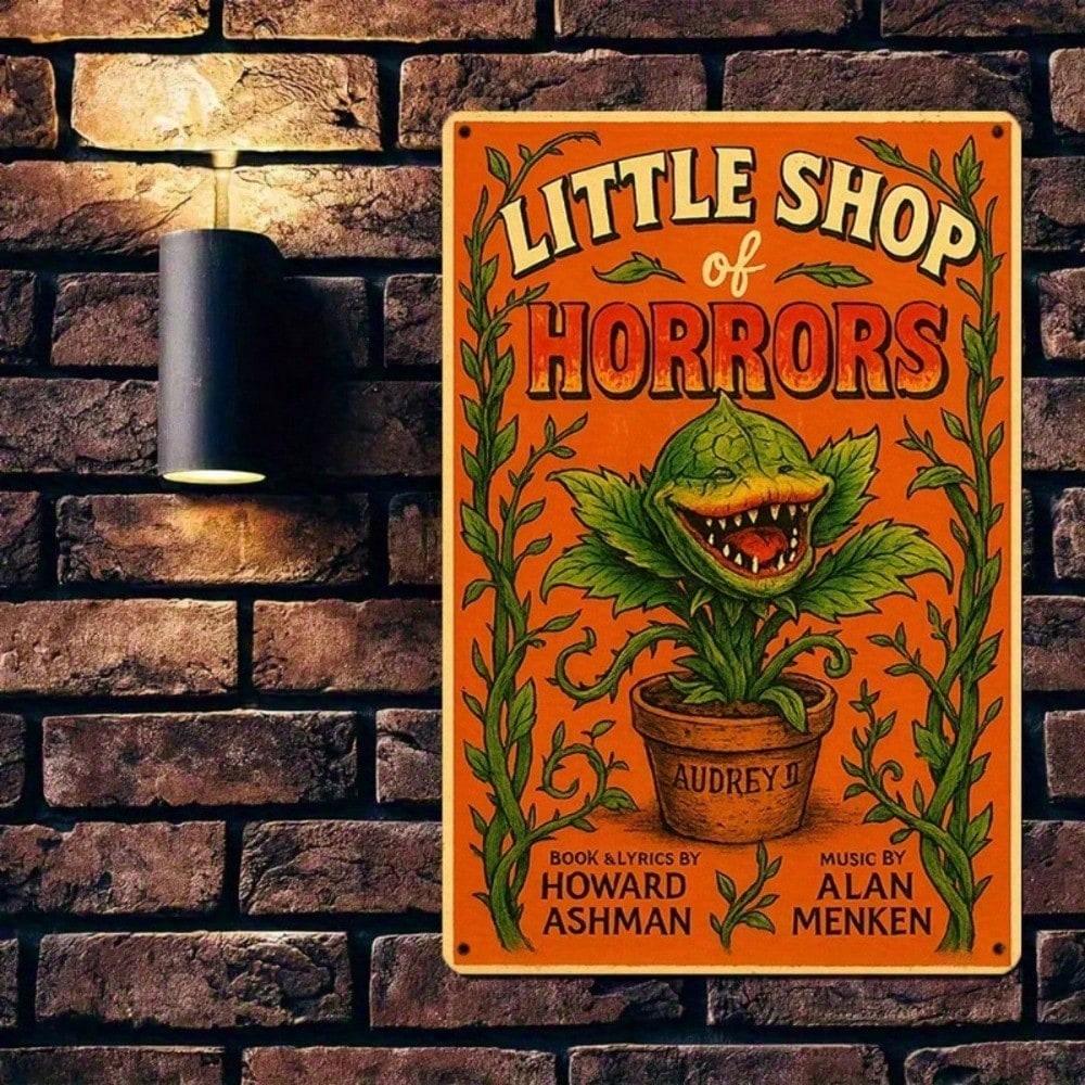 Vintage 8x12 Inch Tin Sign Little Shop Of Horrors Movie Wall Art Metal Decor