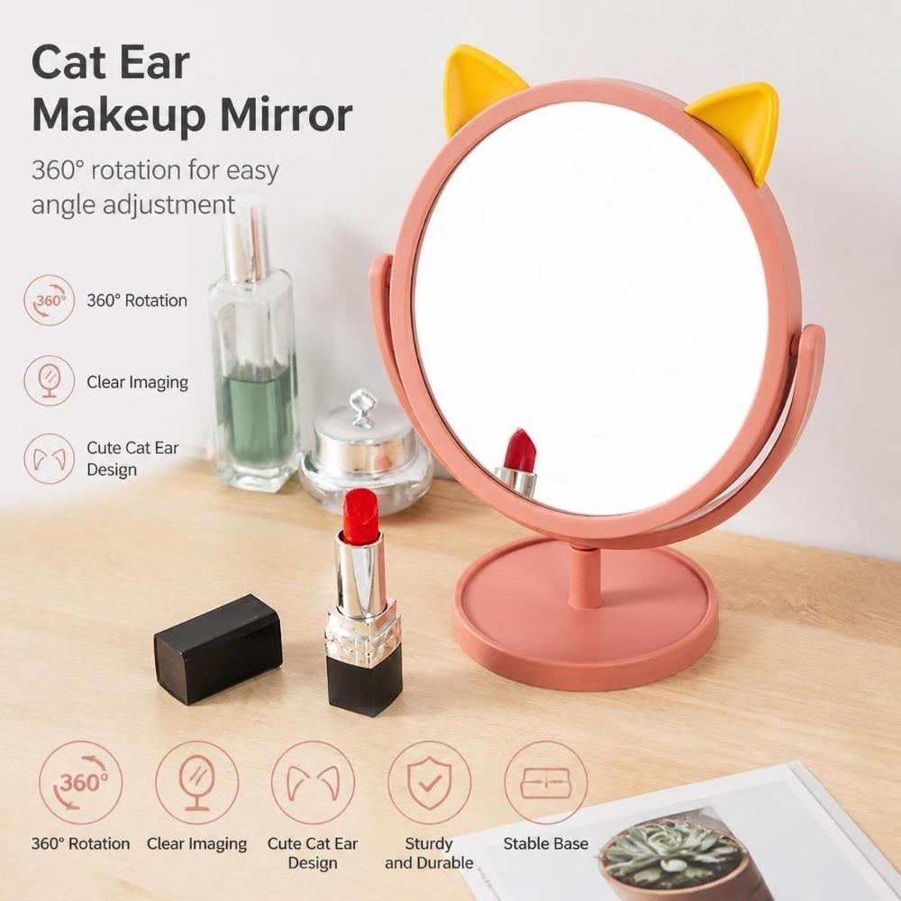 Single-Sided Desktop Makeup Mirror Rotating Table Makeup Mirror Makeup Beauty Grooming