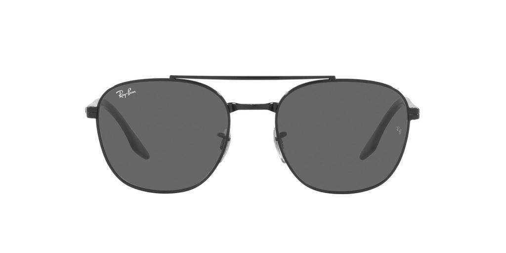 Sunglasses RB3688 Black Dark Gray Lenses Ray-Ban 55/Crystal (1.9)