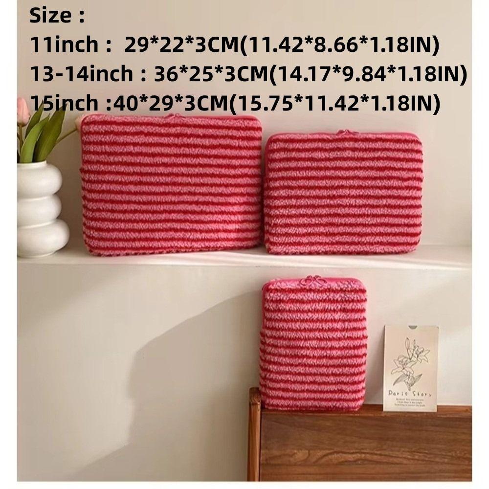 Plush Laptop Bag Color Polka Dot Notebook Cover Universal Tablet Protective Pouch Gift
