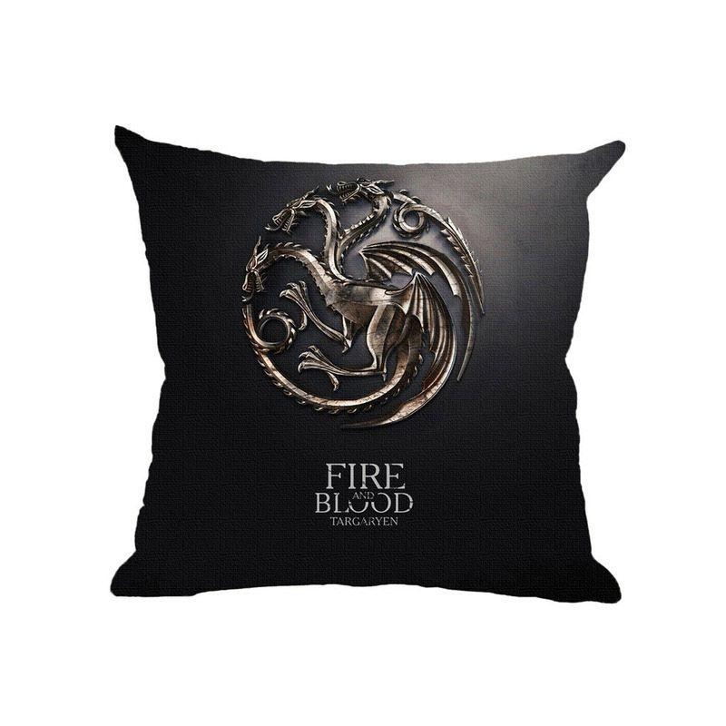 Luxurious Game Of Thrones Fire And Blood Throw Pillow Case For Elegant Home Decor