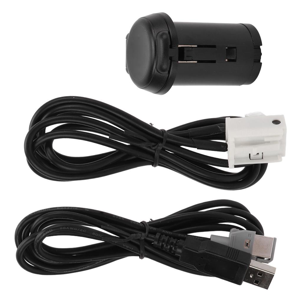 Stereo Adapter USB Plug Connecting Cable Set Kit Replacement for Peugeot 206 207 307