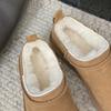 Classic Winter Women Ultra Mini Snow Boots 2027 New Design Men Real Sheepskin Suede Leather Natural Wool Fur Casual Warm Shoes