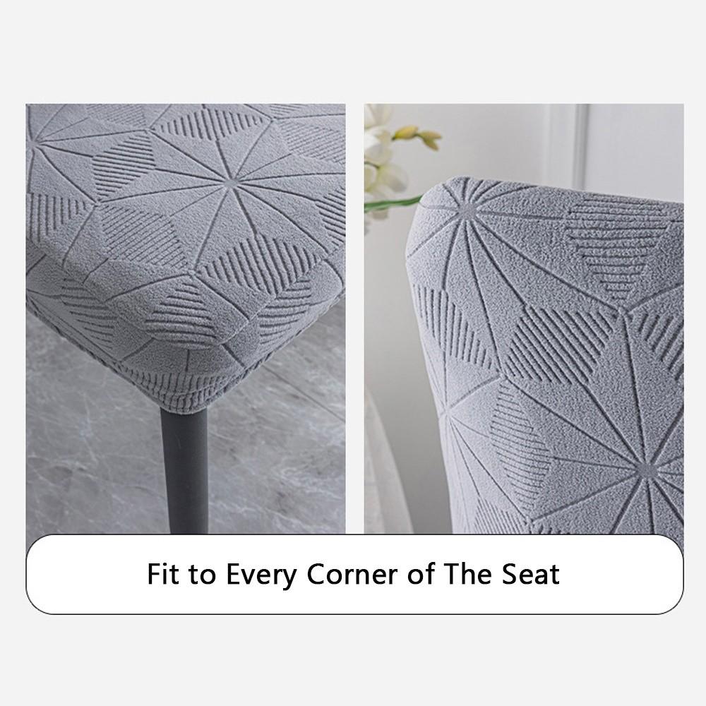 Slip-Resistant Dining Chair Covers Elastic Jacquard Chair Cover New Seat Cover Home Use