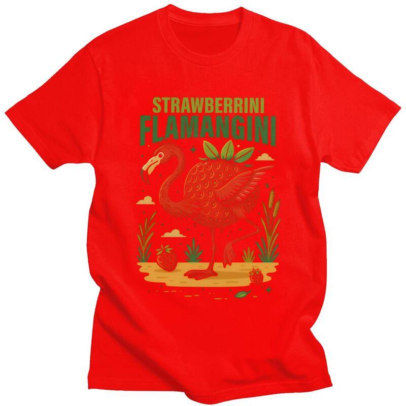 

Strawberrini Flamangini Italian Brainrot Memes T Shirt for Men Tshirt Humor Style Short Sleeve Tee Shirt Loose Fit Clothing S