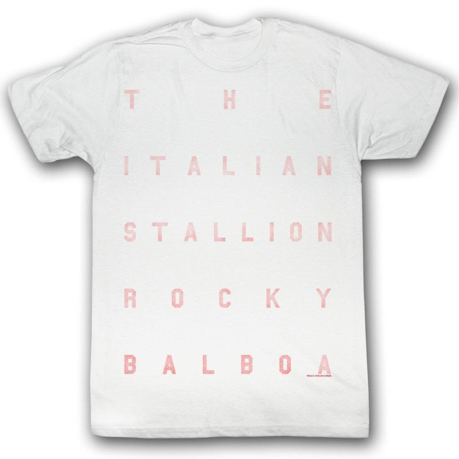 Rocky Words White T-Shirt L