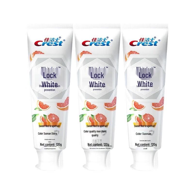 Crest Whitening Toothpaste Sweet Red Grapefruit 3-Pack with Tissues