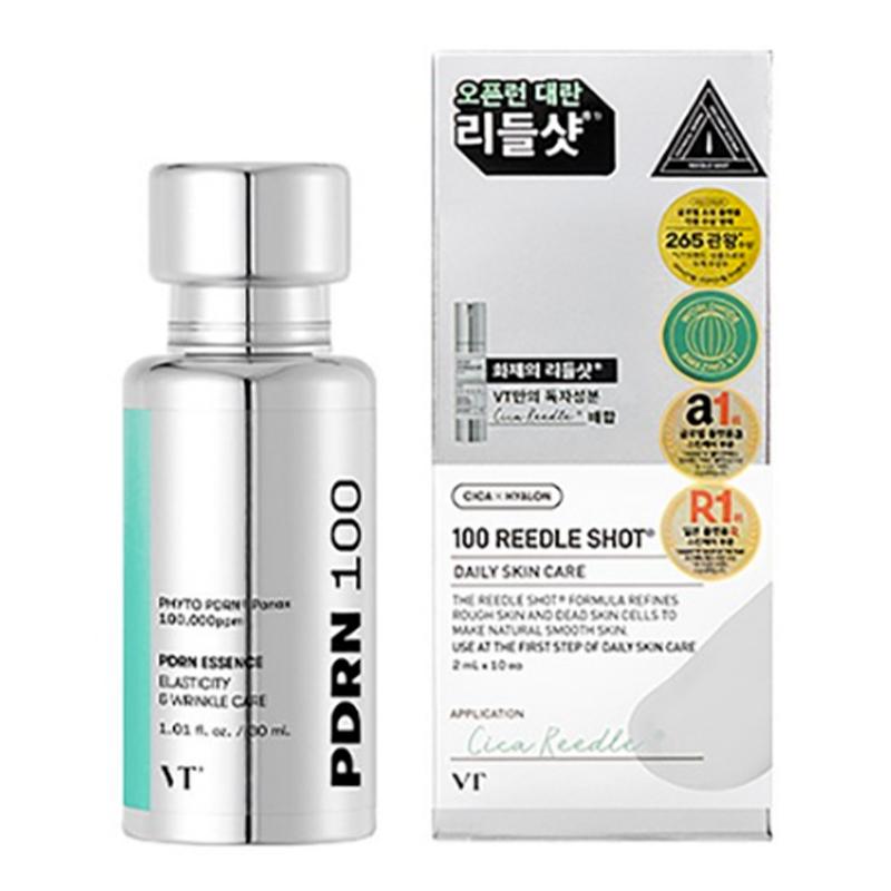 

VT COSMETICS PDRN 100 Essence 30ml + Riddle Shot Stick Pouch 2ml ×10 Set