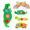 Stress-relieving Bubble Popper Toy Crocodile, Caterpillar, And Bus