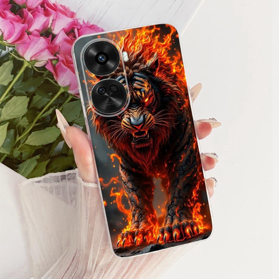 Für Huawei Nova 11i 11 Pro Nova 12 SE 11 SE Handyhülle Klar Weicher TPU Stoßfänger Abdeckung Cooles Cartoon Luxus Schmetterling Blume Funda
