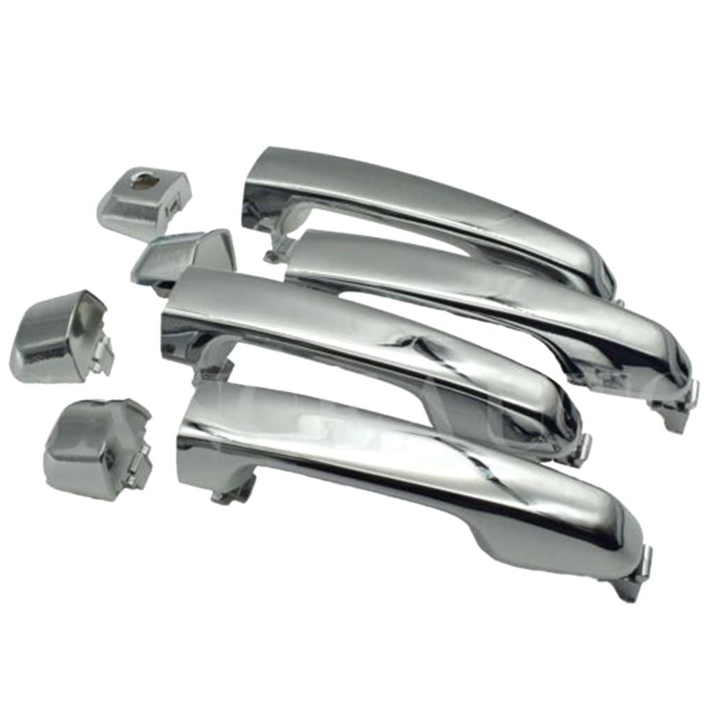 4x Chrome Front Rear Left Right Outside Door Handle 69250-60030 69211-60090 69250-60010 for Toyota 4Runner Lexus GX460