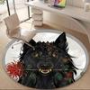 1pc Wolf Flowers Office Round Area Rug, Indoor Mat Suitable ForOffice, Under Office Chairs Bedroom Living Room Home Decor, Room Deco, D068