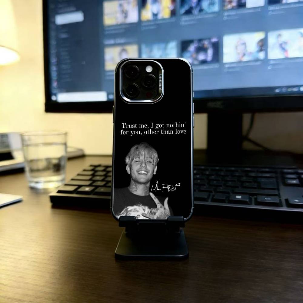 Lil Peep Hellboy Liebe Rapper Handyhülle Für iPhone 17,16,15,14,13,12,11 Plus,Pro Max,XS,Bunte Silber Schwarz Hülle