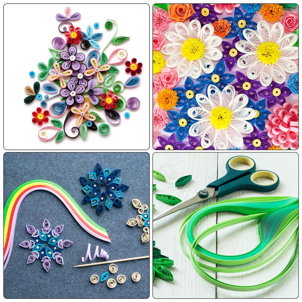 160/180/260pcs Quilling Strips Paper 39/54cm Origami Paper Quilling Strip Mixed Color Gift for Art DIY Hand Craft Christmas